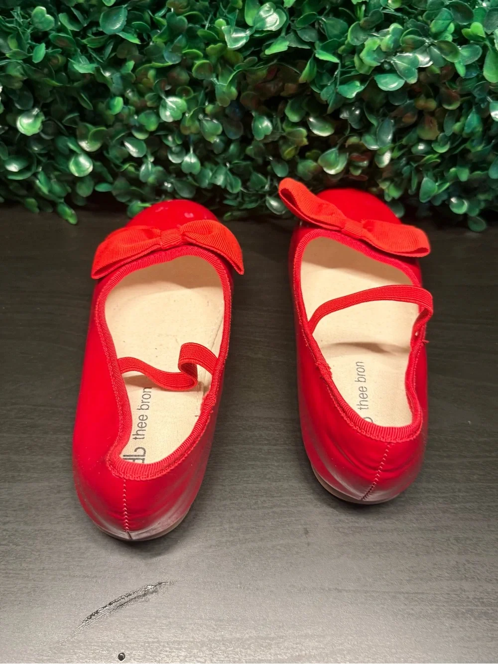 Girls' Red Patent Bow Mary Jane Flats